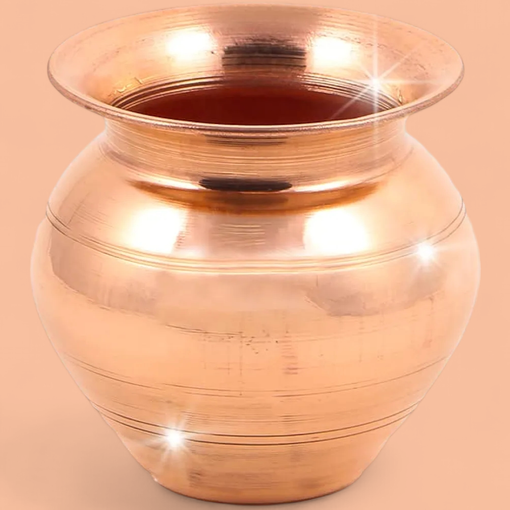 Handmade 100% Copper Lota | Tambe Ka Lota for Drinking Water | Kalash for Pooja - 200ml