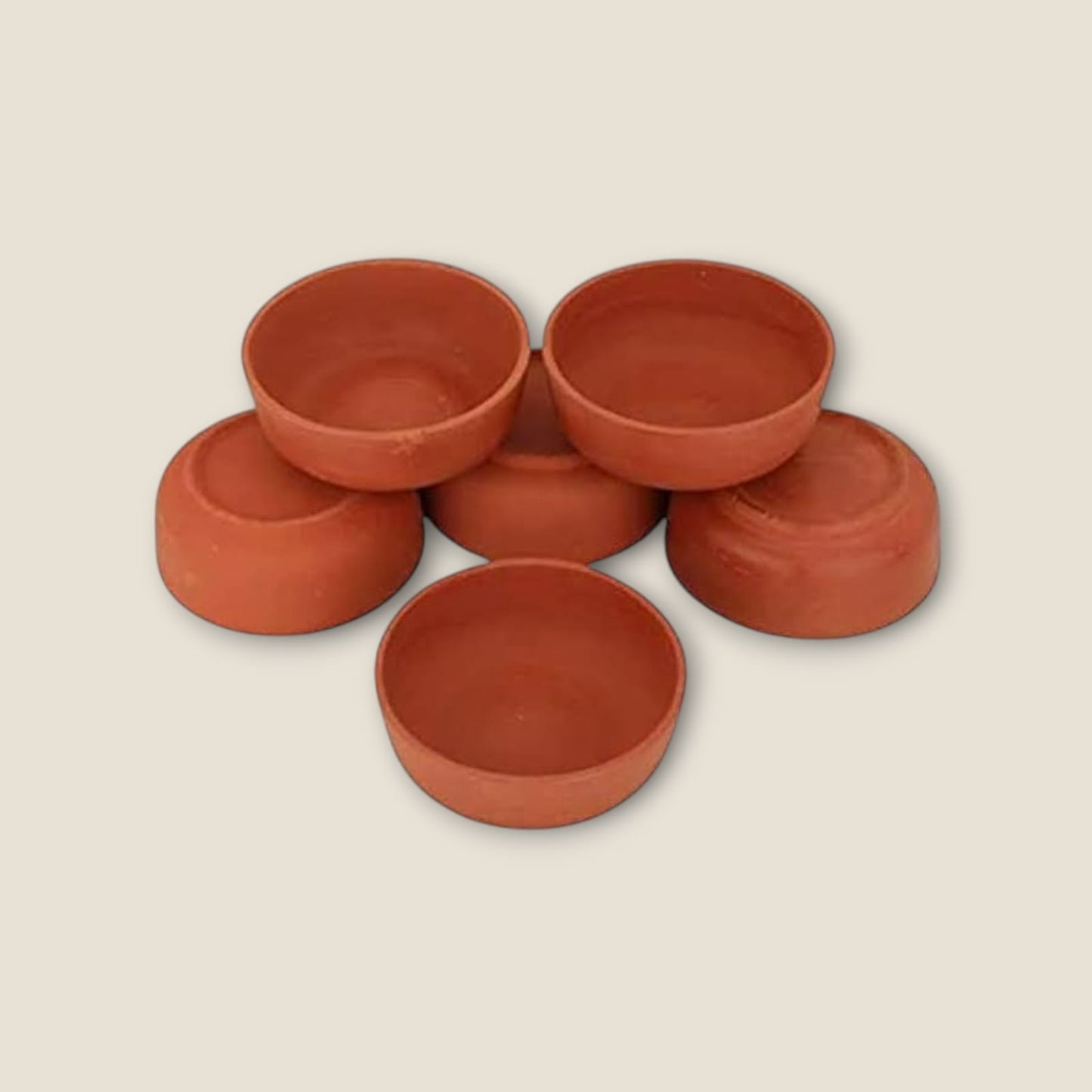 Clay Katori/Serving Bowl/Earthenware Bowl for Serving Curd, Vegetables Set of (6) Pack of 6